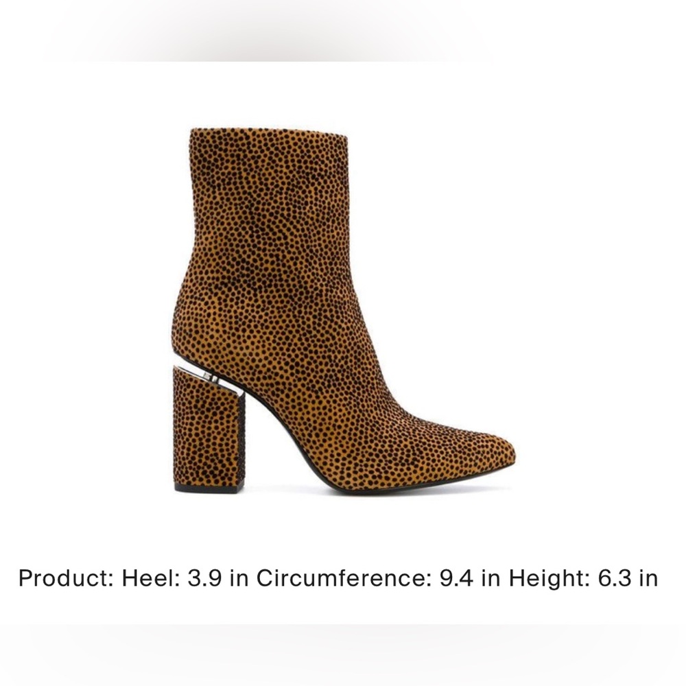 *NWT* Alexander Wang / Kirby Flocked Suede Ankle Boots / Leopard / 37.5 UK (7US) - Picture 6 of 11
